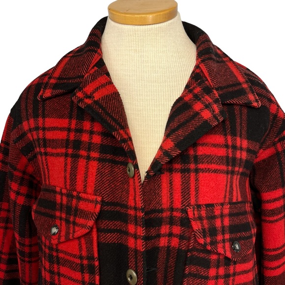Pendleton 100% Virgin Wool Cruiser Hunting Jacket in Red and Black Plaid Medium - Picture 5 of 11
